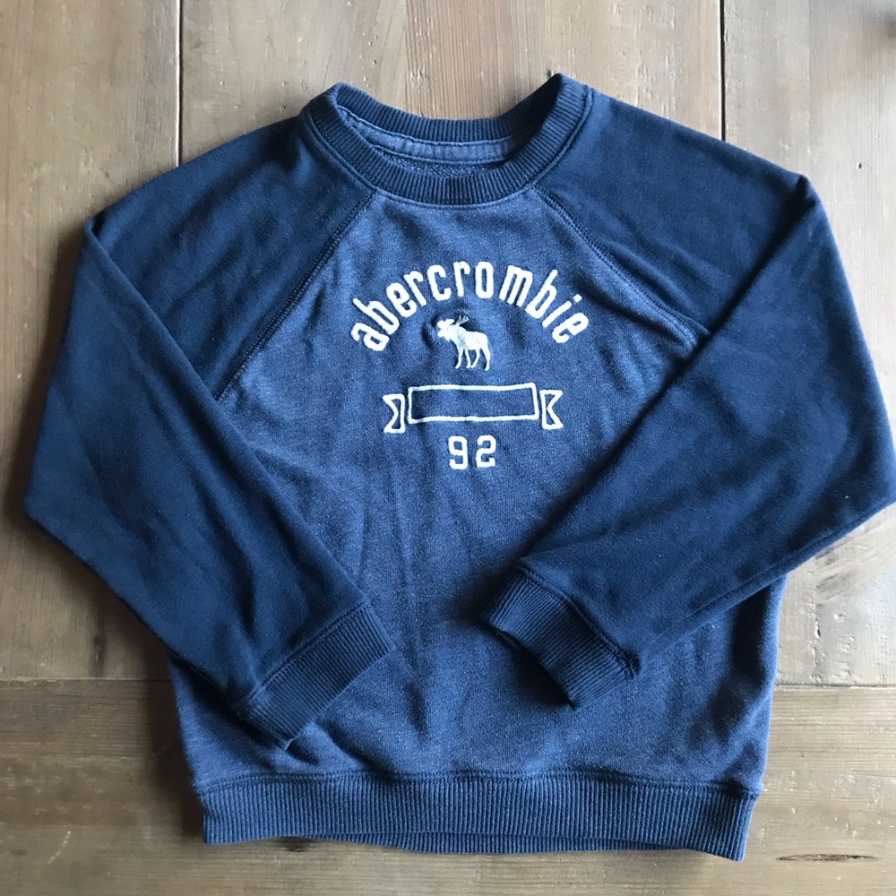 Abercrombie kids navy gray sweatshirt 8 years